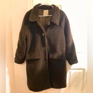 Stoosh Brown Long Teddy Bear Coat